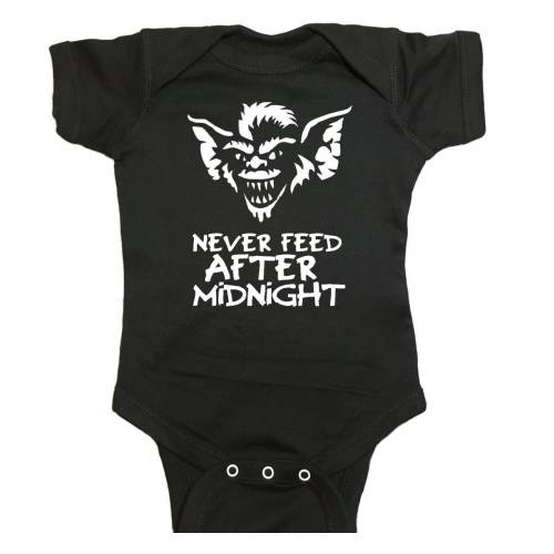 Gremlins Baby  &quot;Never Feed After Midnight&quot; Bodysuit Baby Clothes