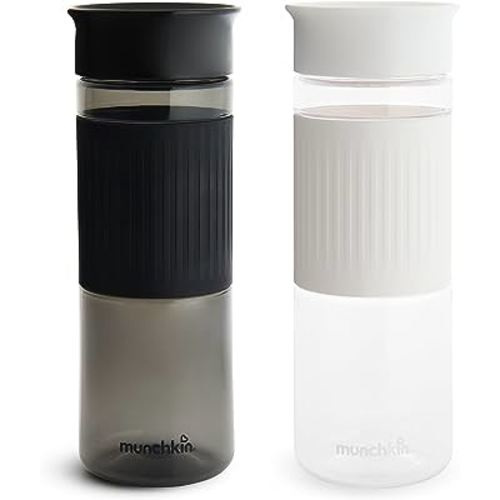 Munchkin® Miracle® 360 Cup Parent Pack, 24 Ounce Spill Proof Sippy Cups, Black and White, 2 Pack – Great for Toddlers, Big Kids or Adults