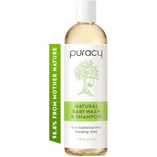 Puracy Shampoo & Body Wash for Children, Gently Scented Natural Baby Wash for Sensitive Skin, Plant-Based Baby Shampoo and Daily Bath Soap, Nourishes & Protects, 12 Ounce