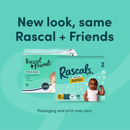 Rascals Premium Absorbent Baby Diapers Size 2, 96 Count (Select for More Options)