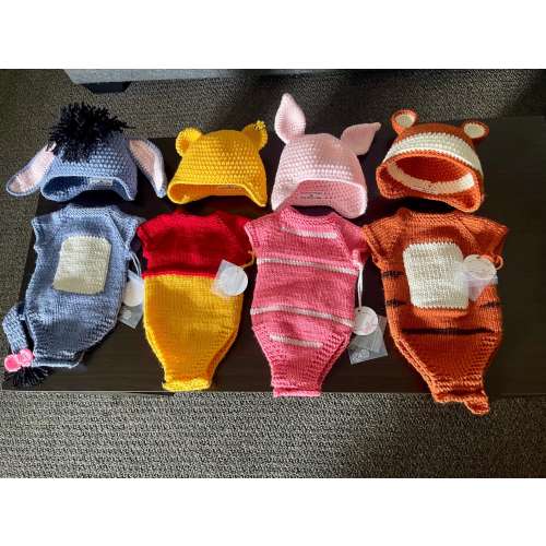 Winnie the Pooh inspired 0-3 months baby knitted sets