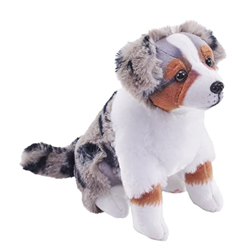 Wild Republic Rescue Dog, Australian Shepherd, Stuffed Animal, with Sound, 5.5 inches, Gift for Kids, Plush Toy, Fill is Spun Recycled Water Bottles