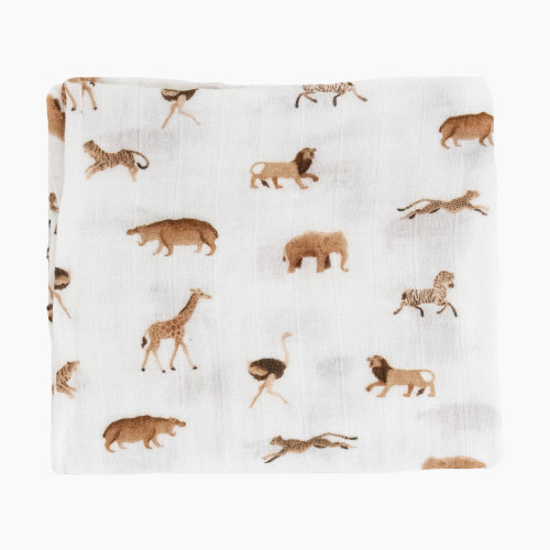 Little Unicorn Organic Cotton Muslin Swaddle Blanket - Animal Crackers, Large
