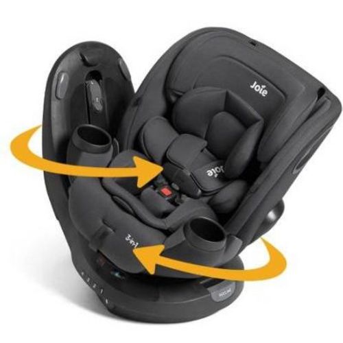 Joie Matcha Spin SI Rotating 3-in-1 Convertible Car Seat - Shale: Metal Frame, 29.2 lbs Weight