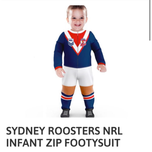 Sydney Roosters 2022 NRL Infant Zip Footysuit | NRLRO01BA20 | SavvySupporter