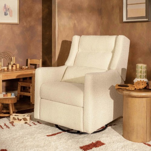 Babyletto Kiwi Classic Recliner & Swivel Glider in Ivory Boucle