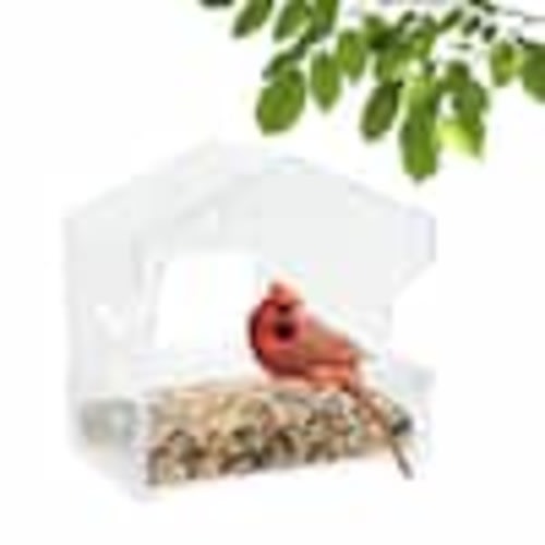 Perky-Pet Clear Window Bird Feeder with 4 Suction Cups - 0.5 lb. Capacity 345