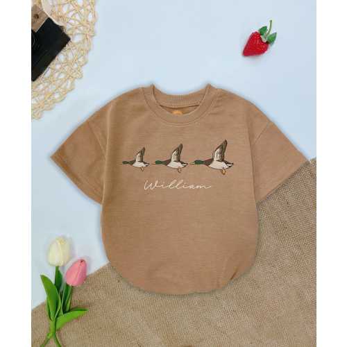 Personalized Name Mallard Duck Baby Bubble Romper, Boy Names Duck Season, hunting buddy Outfits, Boy Mallard Duck, Baby shower gift