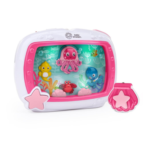 Baby Einstein Sea Dreams Soother Musical Crib Toy and Sound Machine, Pink, Newborn and up