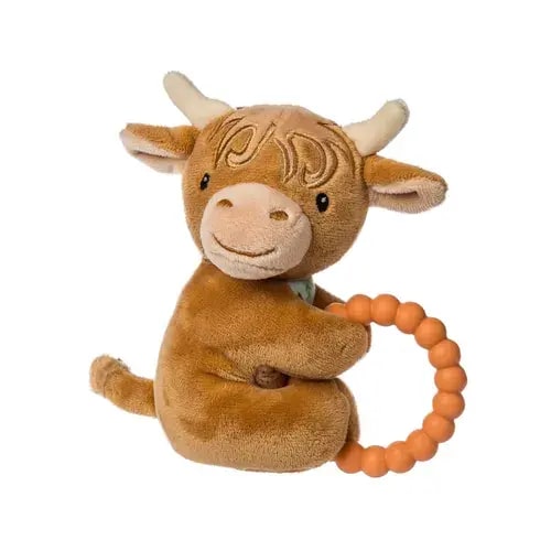 Mary Meyer Hetty Highland Cow Teether Rattle | Baby Bunting AU