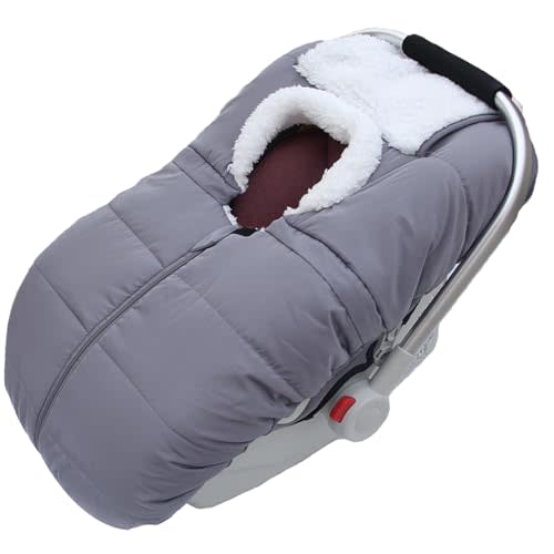 Fairy Baby Winter Car Seat Cover for Babies Carseat– Waterproof, Warm Car Seat Cover Baby – Universal Winter Cover for Back Seat, Infant Car Seat & Baby Carseat (Grey)
