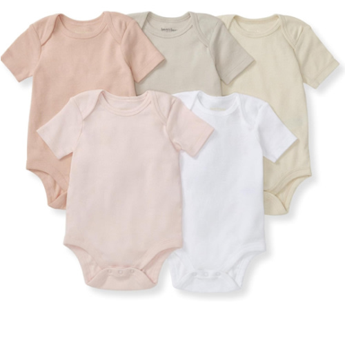 Burt's Bees Baby Unisex Baby Bodysuits, 5-pack Short & Long Sleeve One-pieces, 100% Organic Cotton Bodysuit