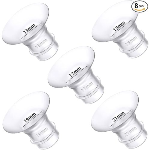 Flange Inserts 13/15/17/19/21mm for Medela,Spectra 24mm Shields/Flanges,Compatible with TSRETE,CPPSLEE,Momcozy S9/S9Pro/S12/S12Pro Wearable Breast Pump,Reduce 24mm Nipple Tunnel Down to 5pcs