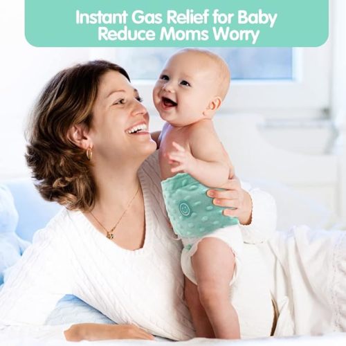 Comfheat Colic and Gas Relief for Newborns and Infants, Flaxseed Heated Tummy Wrap, Baby Swaddling Belt with Soothing Warmth, Natural Relief for Upset Stomach in Babies and Toddlers, 0-3 Years - Green