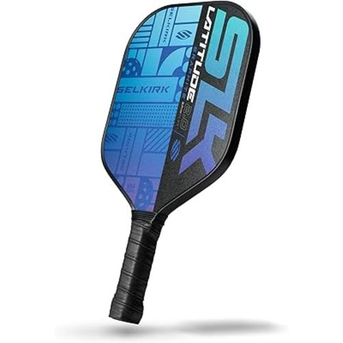 SLK Latitude 2.0 Pickleball Paddle | G4 Graphite Pickleball Paddle Face | Rev-Core+ Technology with SpinFlex Surface | Redesigned for Performance and Control