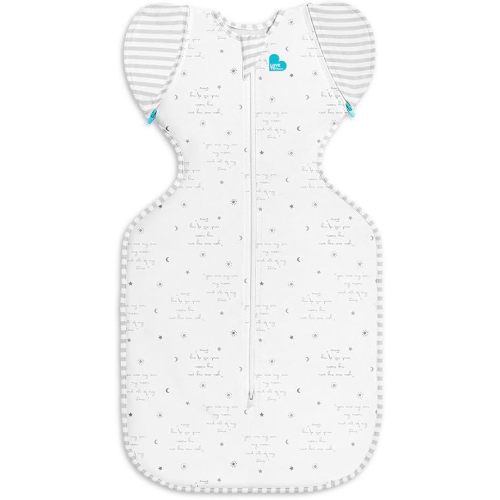 Love to Dream Swaddle Up Transition Bag - Arms Up Position - Light and Ultra Breathable Cotton, Twin Zip - Zip Off Wings - Spring, Summer - Sleep Bag - 0.2TOG - You are My Grey, Medium