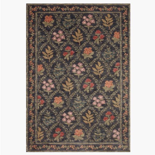 Fiore Hawthorne Power Loomed Rug - Charcoal – Rifle Paper Co