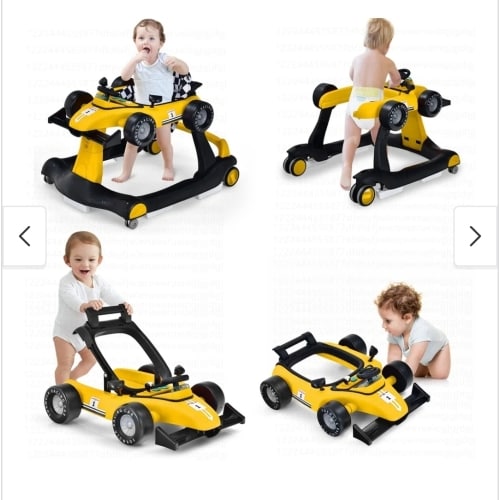 Costway 4-in-1 Baby Walker Foldable Activity Push Walker Adjustable - See Details