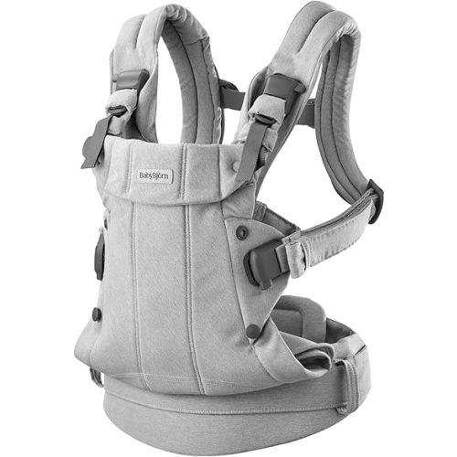 BabyBjörn Baby Carrier Harmony, Light Gray, Woven Mélange, 3-in-1 Ergonomic Baby Carrier, Newborn, Facing-in, Outward-Facing, and Back Carrying Positions Supported (7-40 lbs), Newborn to Toddler