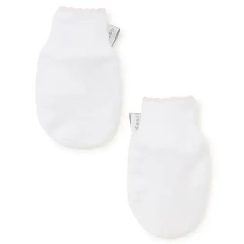 White/Pink Kissy Basics Mittens