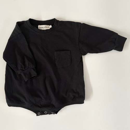 Harley Pocket Romper in Black