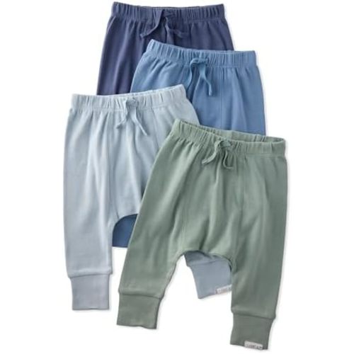 Unisex-Baby Jordan 4-Pack Jogger Pants 100% Organic Cotton Bottoms for Boys & Girls