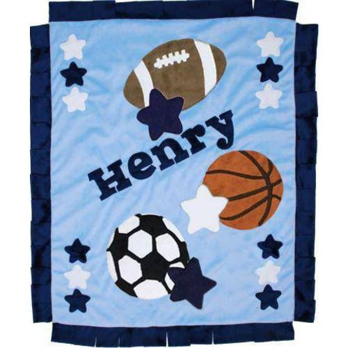 Personalized Appliqué Crib Blanket | Twinkle Twinkle Little One