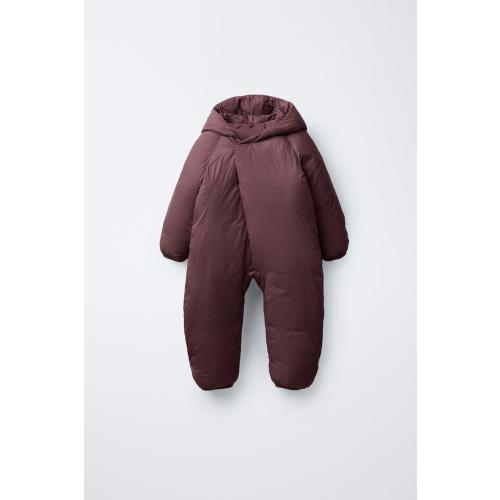 CONVERTIBLE NYLON FOOTIE ROMPER - Eggplant | ZARA United States