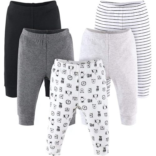 The Peanutshell 5 Pack Baby Pants Set - 100% Cotton Pants for Newborns to Toddlers - Safari Animals