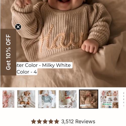 Hand Knitted Personalized Sweater