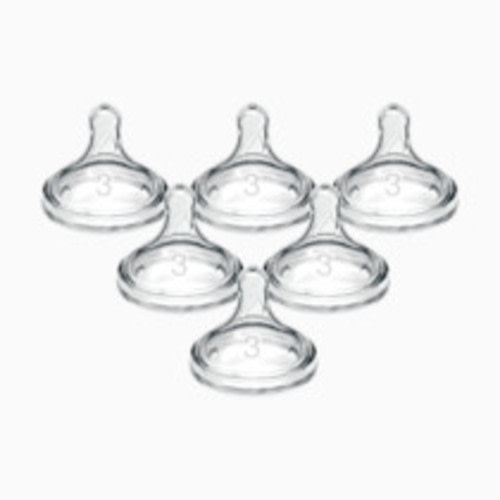 Dr. Brown's Wide-Neck Nipple (6 Pack) - Clear, Level 3