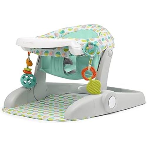 Summer Infant Learn-to-Sit Stages 3-Position Floor Seat, Sweet-and-Sour Neutral – Sit Baby Up to See The World – Baby Activity Seat is Adjustable for Ages 6-12 Months – Includes Toys and Tray