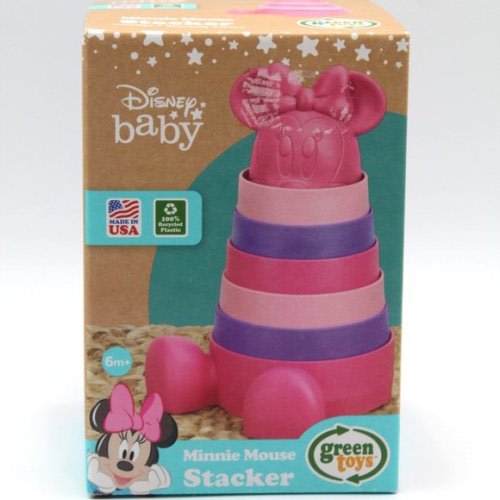 Disney Baby Minnie Mouse Stacker Toy 7 Pink Purple Stacking Pieces by Green Toys