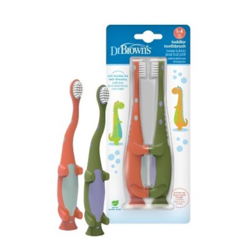 Toddler Toothbrush With Soft Bristles, 2-Pack