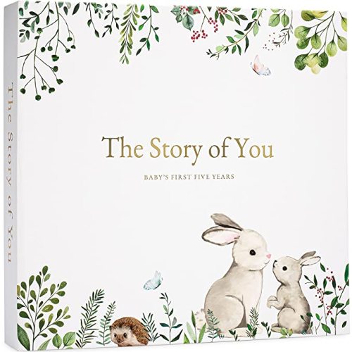 Keepsake Baby Memory Book – Timeless Baby First 5 Year Baby Book – A Milestone Book to Record Every Event from Birth to Age 5 – Gender Neutral Baby Journal Scrapbook Photo Album
