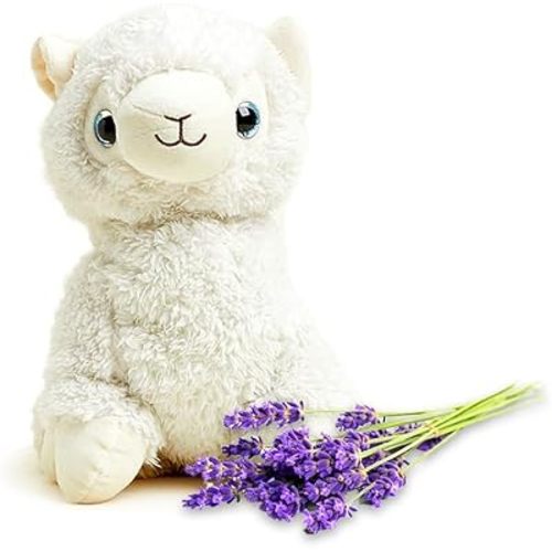 Warmies Llama Heatable and Coolable Weighted Farm Amimal Stuffed Animal Plush - Comforting Lavender Aromatherapy Animal Toys