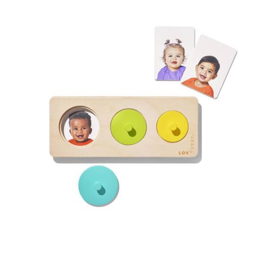 Lovevery Things I See Toddler Puzzle Toy, 12m+ - 4pc: Developmental Toy for Fine Motor Skills & Problem Solving, Wooden Learning Set