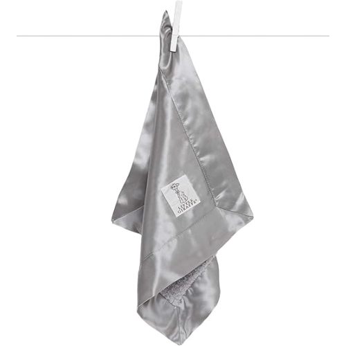 Little Giraffe Chenille Satin Blanky 17" x 17", Silver