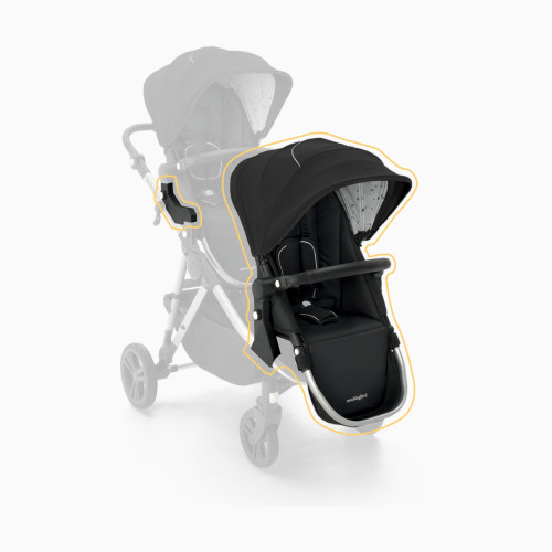 Mockingbird 2nd Seat Kit 2.0 - Black/Watercolor Canopy With Black Leather