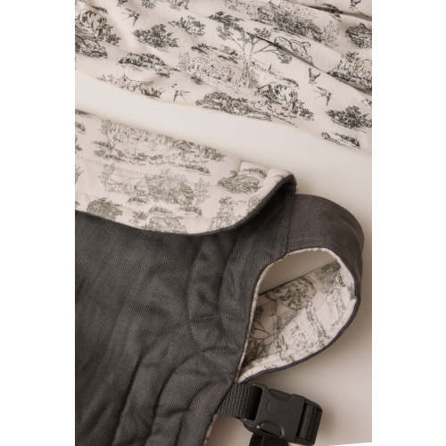 Charcoal Toile Wrap + Soft Carrier Bundle