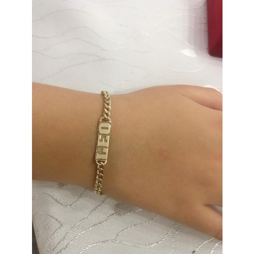 14K Gold Baby Bracelet, Baby Girl And Boy Gold Bracelet, Gold Baby ID Bracelet, Gift For 1 Baby Year, Child Bracelet , Custom Child Bracelet
