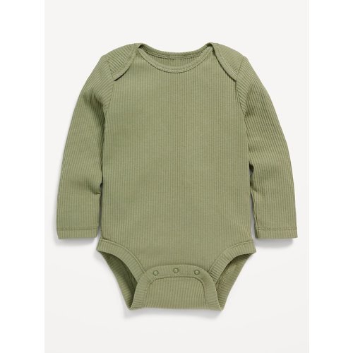 Unisex Long-Sleeve Rib-Knit Bodysuit for Baby