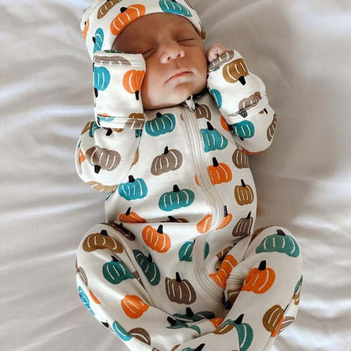 Pumpkin Patch / Organic Zip Footie – SpearmintLOVE