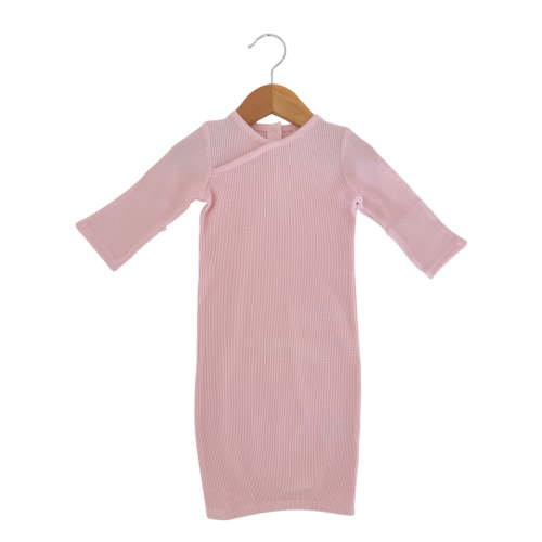 Organic Waffle Gown, Blush