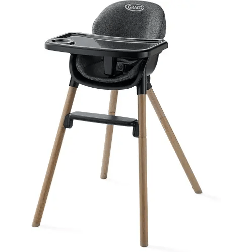 Graco Ready2Dine 4-in-1 Highchair, Portable High Chair with 4 Growing Stages, Foldable Baby High Chair, Toddler Feeding Seat, Youth Stool, and Big Kid Seat, Hazen