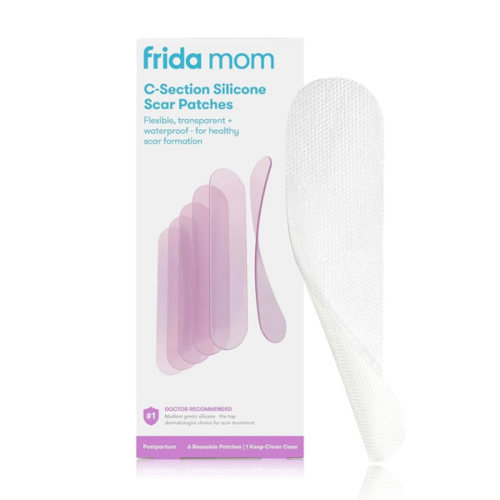 Frida Mom C-Section Silicone Strips, C-Section Recovery Must Have Scar Patches, Reusable Medical Grade Treatment for Keloid Scars, Includes Case & Pouch