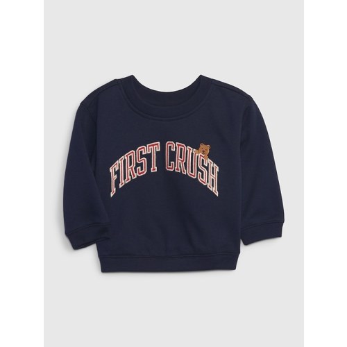 Baby Graphic Sweatshirt in navy uniform, size: 0-3 M