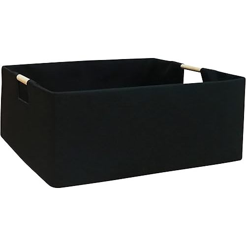 Storage Bin for Shelves Rectangle Closet Baskets Foldable Box with Handles, Gray Storage Bins, Storage Boxes for Home Office Car Dormroom