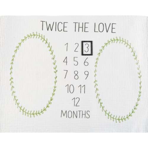 Twins Monthly Milestone Photo Blanket