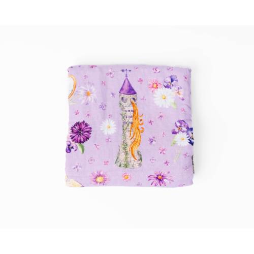 Baby Girl SWADDLE Blanket, RAPUNZEL Swaddle Blanket, Princess Swaddle Blanket, Newborn Photo Prop, Bamboo Swaddle Purple, Newborn Swaddle